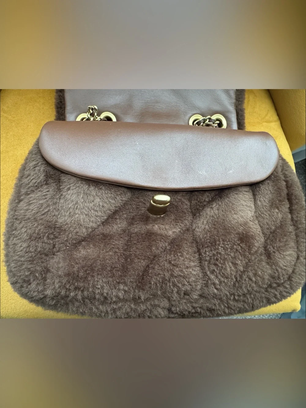 Coach Shearling Pillow Madison Shoulder Bag